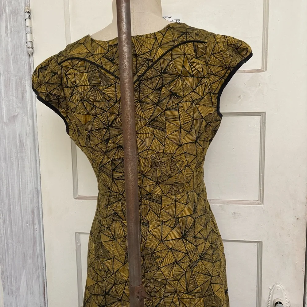 Nooworks Abstract Geometric Fit Flare Pocket A Line Mini Dress Size XL - Picture 4 of 9